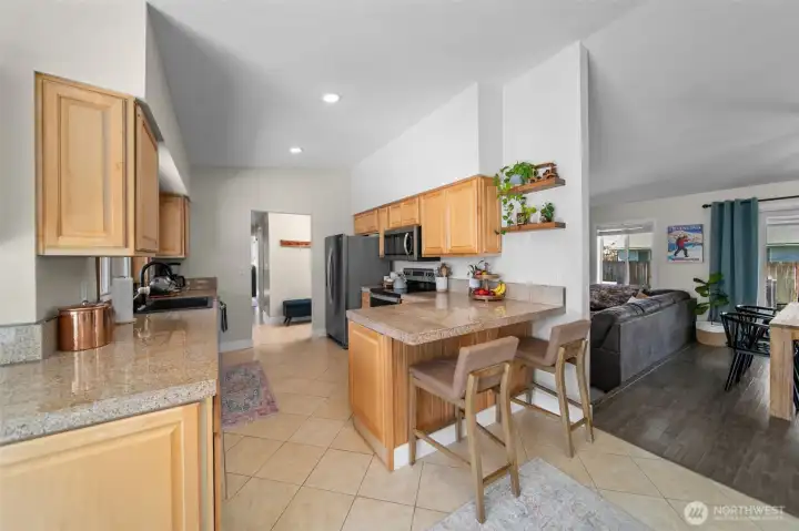 Eat-in kitchen area.