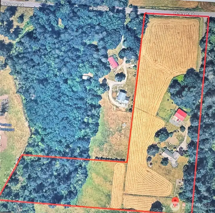 Map with lines outlining property lines.