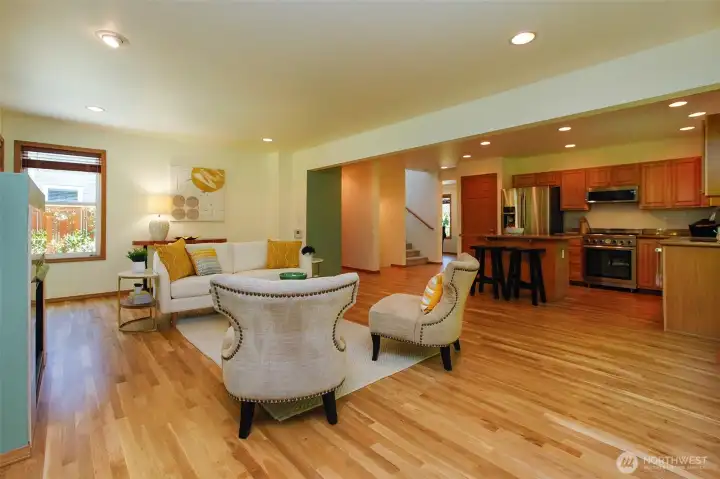 Family room open to kitchen Family room open to kitchen