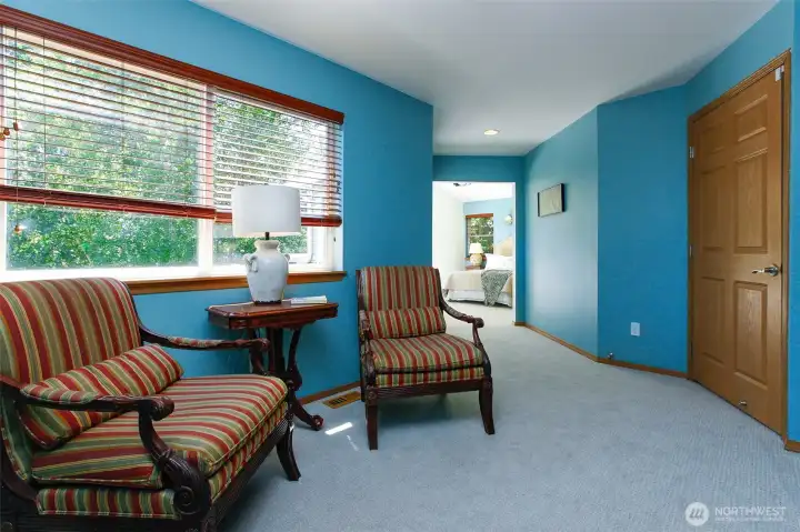 Primary suite sitting room Primary suite sitting room