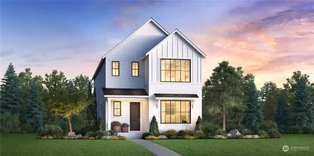 Artist rendering of the Chestnut Farmhouse by Toll Brothers.