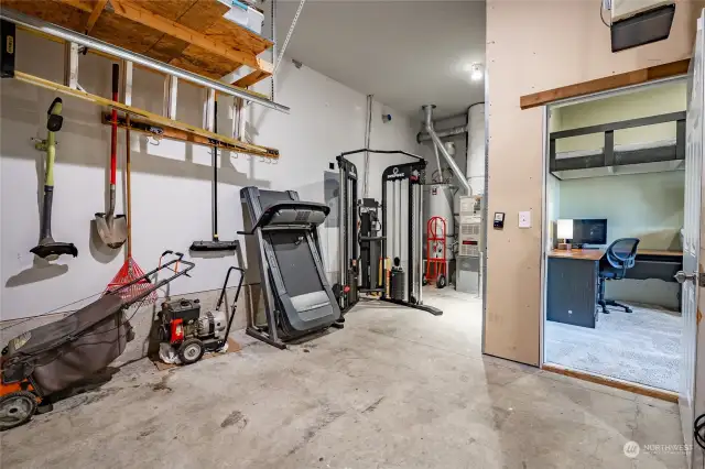 Garage storage or excercise space