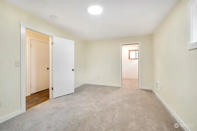 bedroom. main level. walk in closet