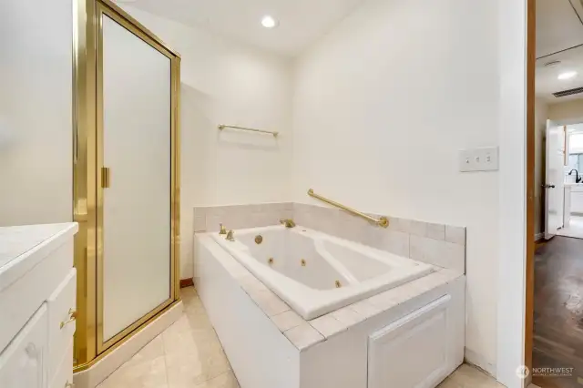 bathroom. jetted tub. main level.