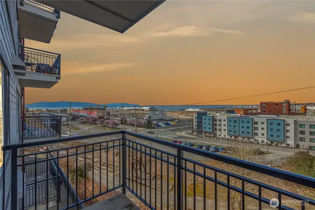 Fabulous sunset views from this balcony