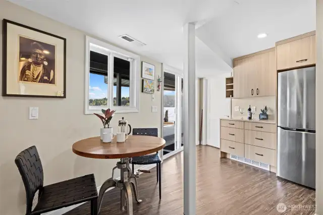 Lower level with access to waterfront deck