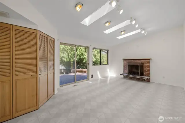 Great room with access to backyard