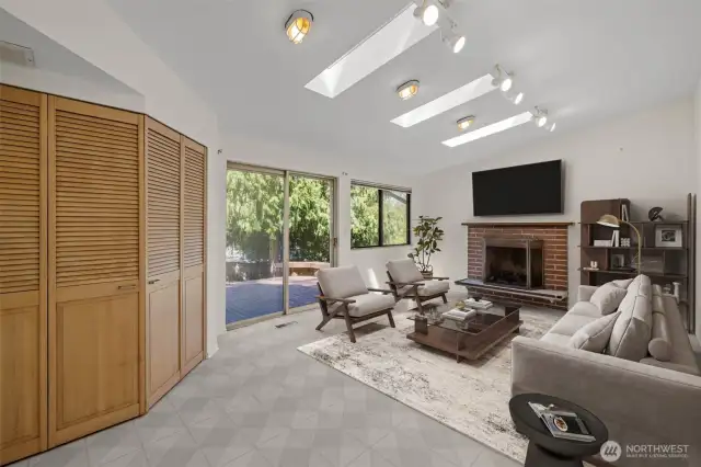 Great room virtually staged