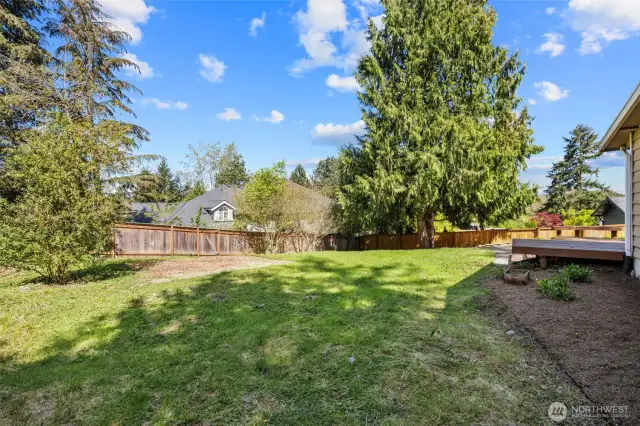Fully fenced yard