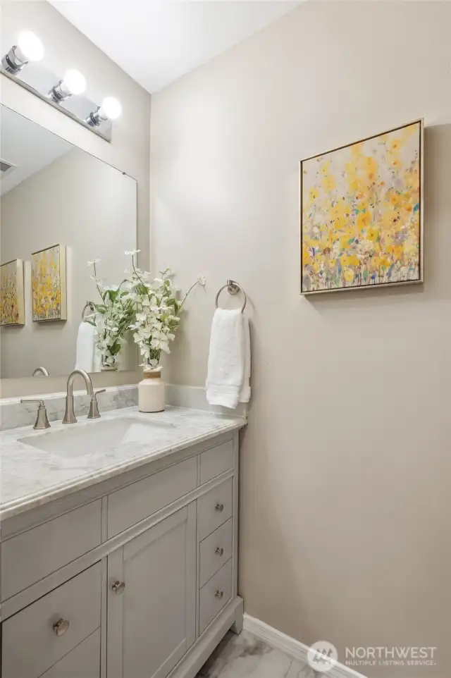 Updated half bath.