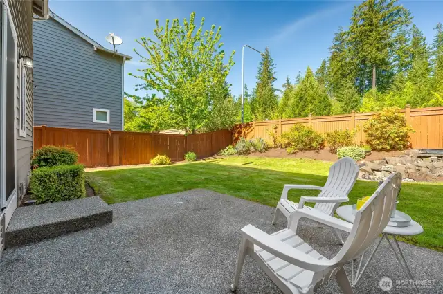 Enjoy a fully fenced backyard.