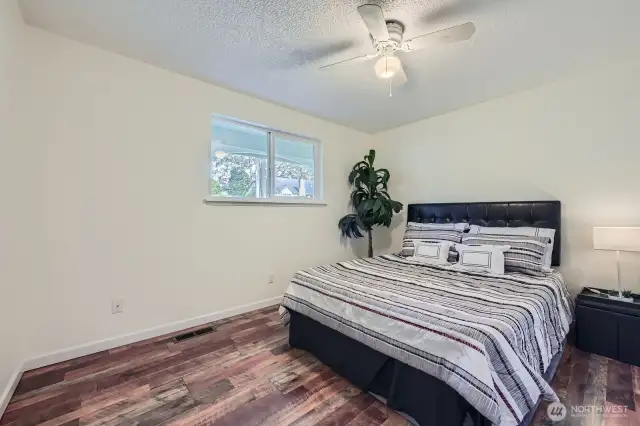 3rd bedroom also sizeable with ceiling fan