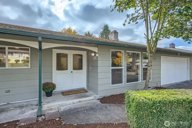 French style double doors and updated windows