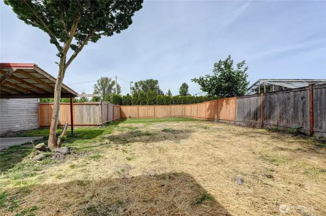 Fenced Large Lot
