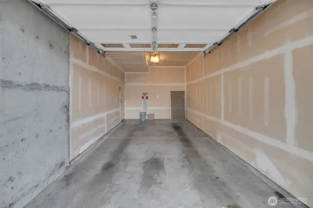 This home comes with your own attached garage to park in and/or use for storage.