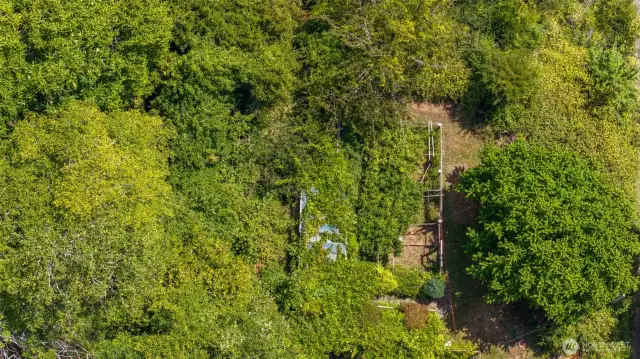 Directly Above Terraced Garden Area