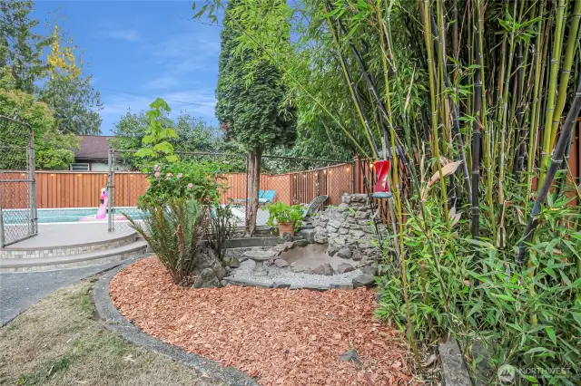Full fencing, including around the pool, adds safety and privacy.