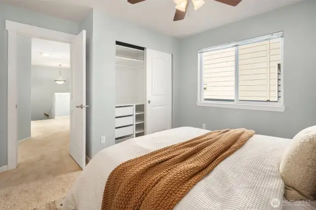 2nd bedroom with built in closet