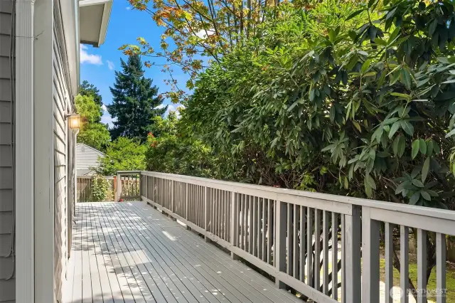 Ample deck for outdoor entertaining.