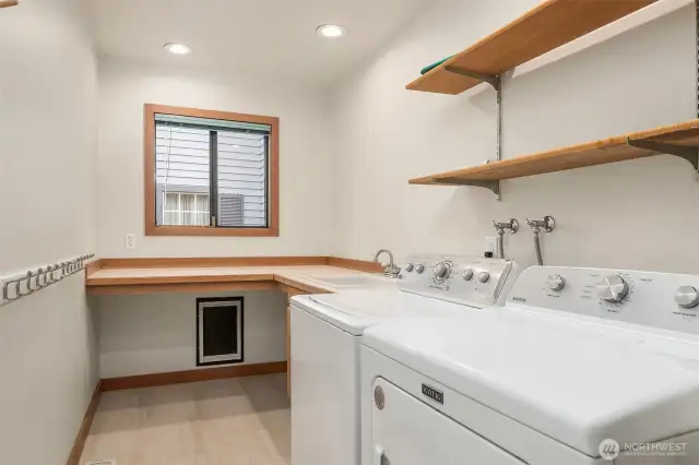 Huge laundry and utility room.