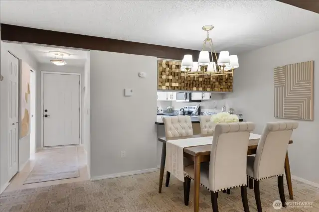 Dining Room, looking toward kitchen & front door