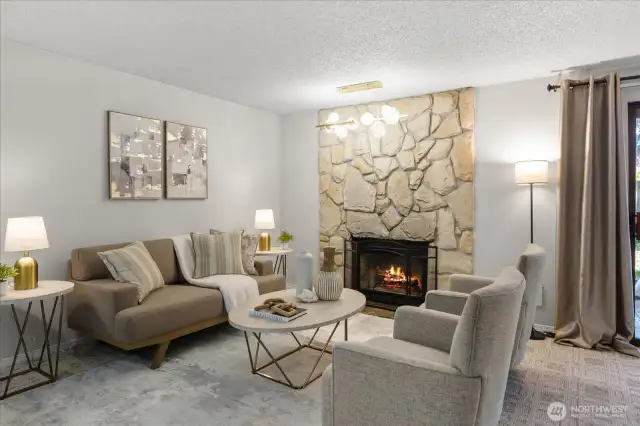 Wood Burning Fireplace