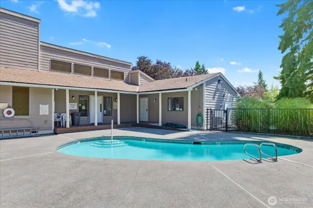 Gated outdoor pool