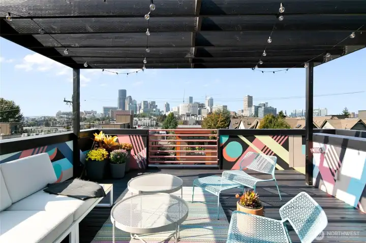 Just imagine..skyline view sunsets. An incredible place to hang out and relax.