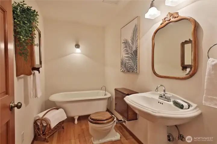 Main Level ¾ Bath With Clawfoot Tub