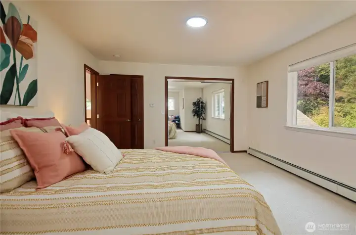 Access Attic Space In Each Upstairs Bedroom For Storage