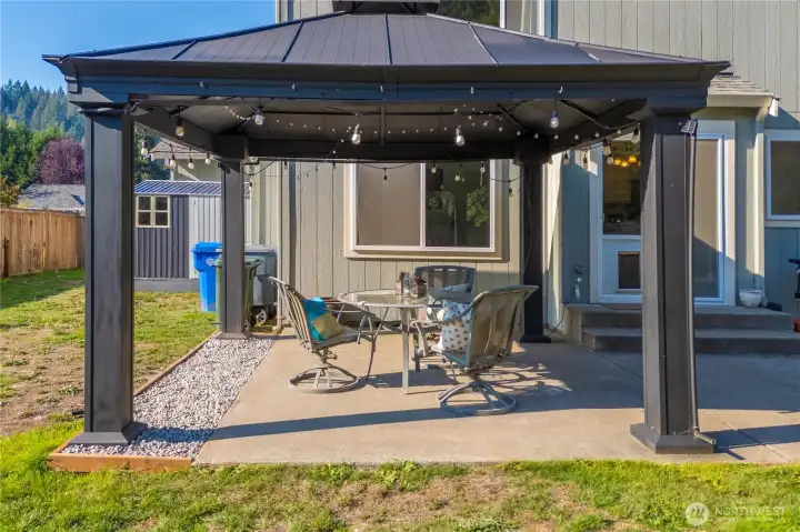 Enjoy the outdoors comfortably all year long with this lovely gazebo