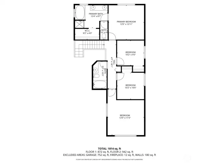 Upstairs floorplan