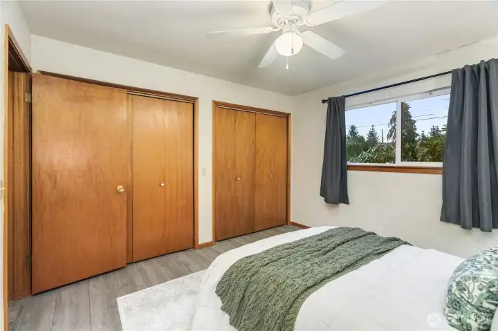 Double closets in Primary Bedroom