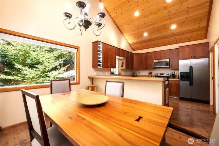 Dining area is open to kitchen