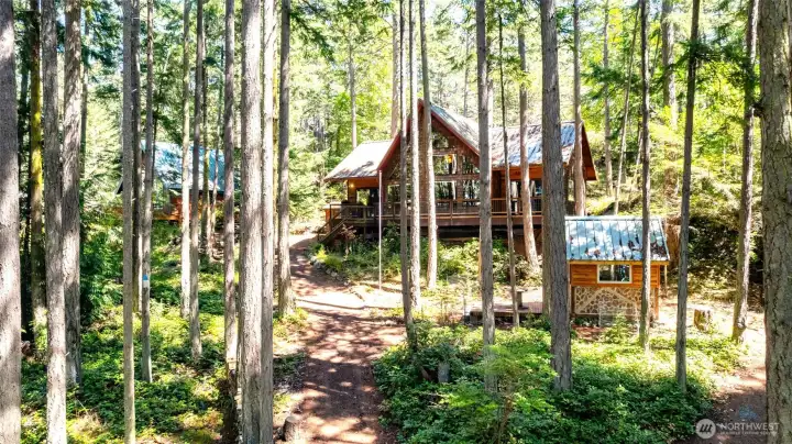 View of house and studio