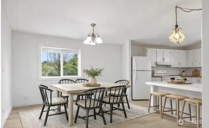 Virtually Staged Dining Room Photo For Illustrative Purposes Only