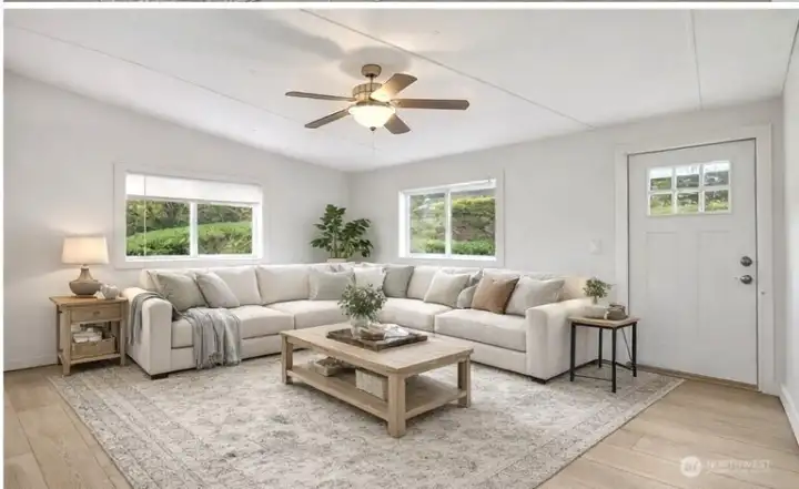 Virtually Staged Living Room Photo For Illustrative Purposes Only