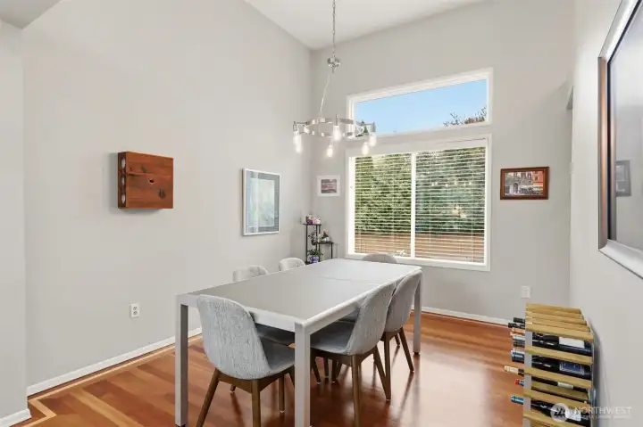 Dining room located just off kitchen.