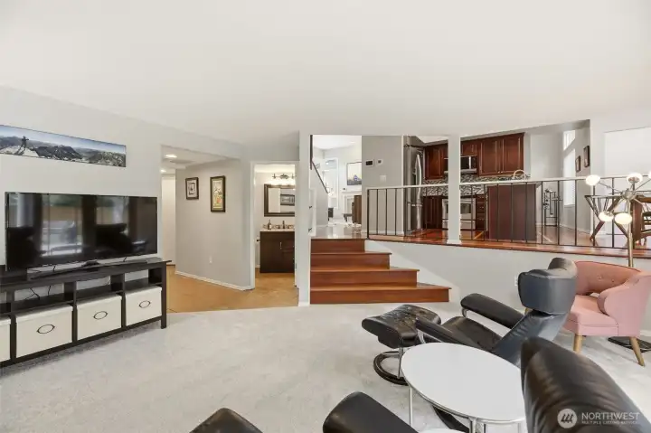 Lower level featuring new carpet and updated blinds and windows