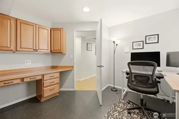 Lower Level Office/Flex Space. Perfect for remote work or even home gym space.