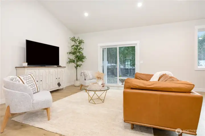 Living Room Leading to Large Covered Patio