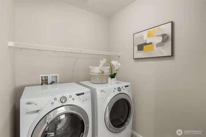 Laundry on the upper floor