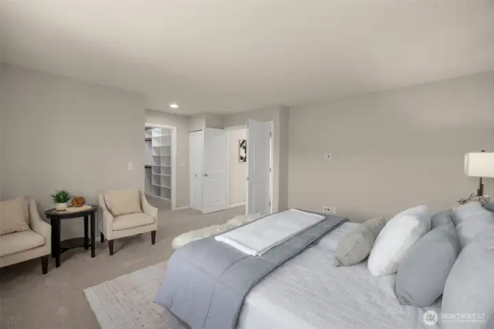 Gorgeous master bedroom upstairs
