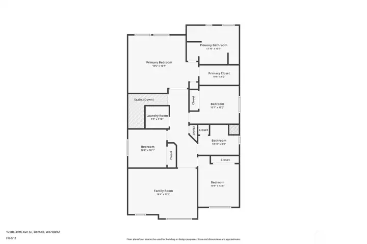Upstairs floor plan