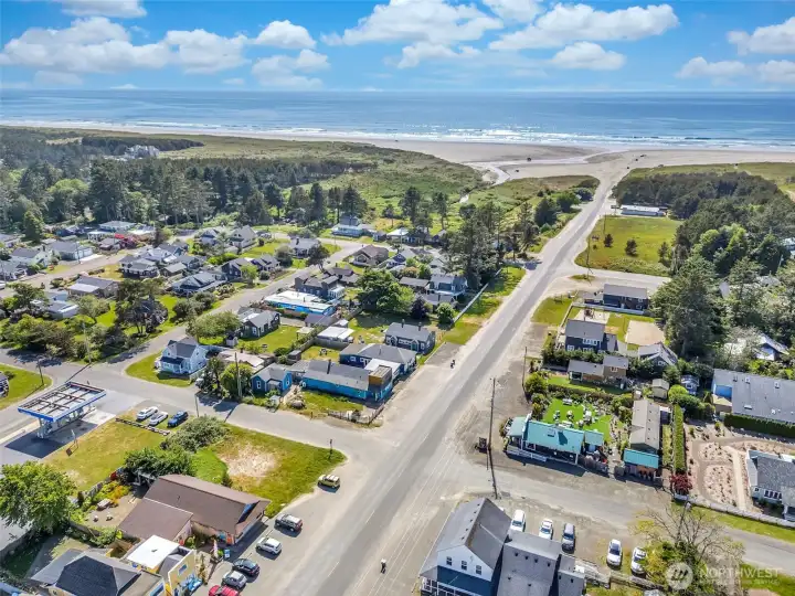 Positioned just minutes from the Pacific Ocean, this property offers the rare combination of small-town charm and commercial potential.