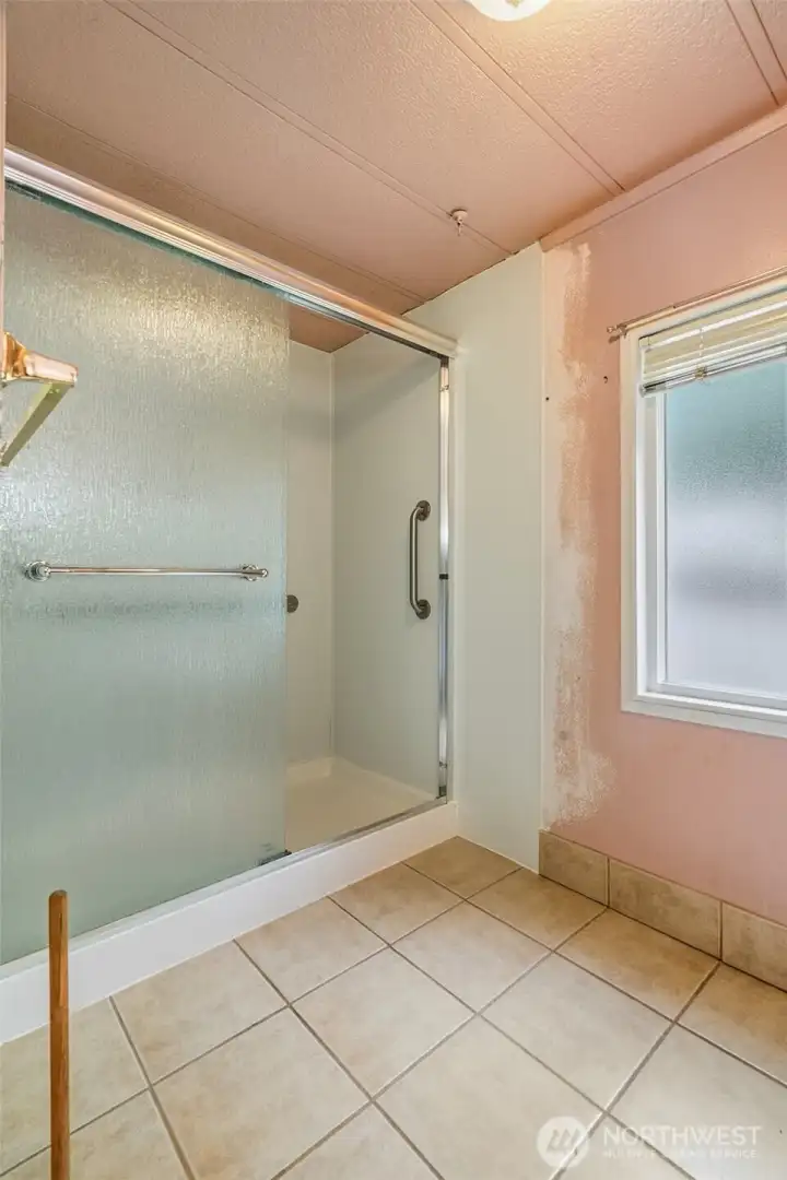 Walk-In shower in primary bathroom