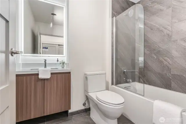 Full bathroom off second bedroom.