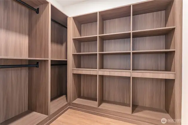 Primary walk-in closet.