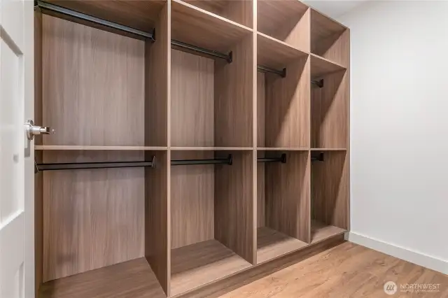 Linen closet & laundry room.