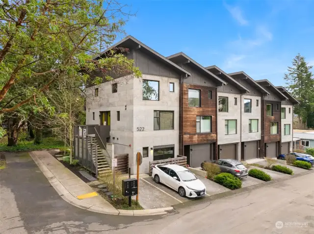 1 driveway parking space is included with the unit.